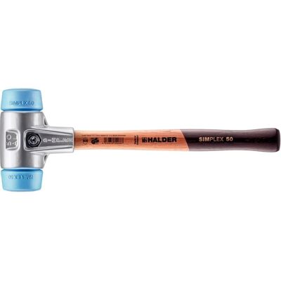 Martillo Simplex de Halder - D50 mm - Azul, Mango de Madera, Carcasa de Aluminio Martillo Simplex de Halder - D50 mm - Azul, Mango de Madera, Carcasa de Aluminio
