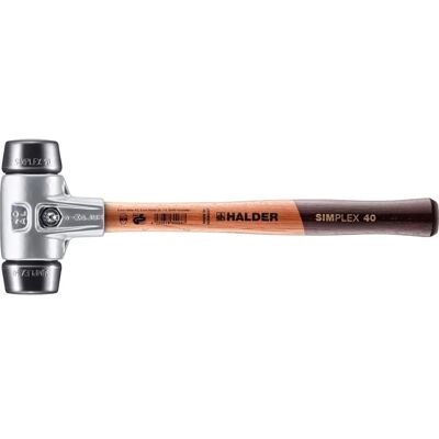 Martillo Simplex de Halder - 40mm - Punta de goma - Carcasa de aluminio ligera - Mango de madera - Piezas intercambiables Martillo Simplex de Halder - 40mm - Punta de goma - Carcasa de aluminio ligera - Mango de madera - Piezas intercambiables
