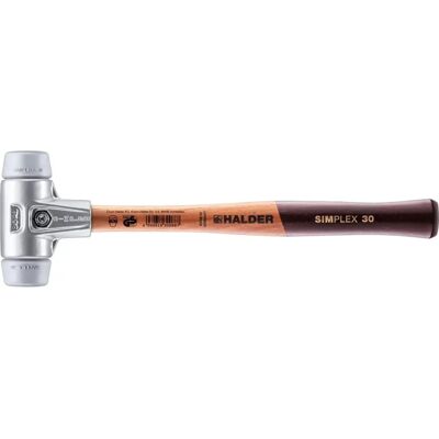 Halder - Mazo TPE Mediano Simplex - Aluminio y Mango de Madera - D=30mm Halder - Mazo TPE Mediano Simplex - Aluminio y Mango de Madera - D=30mm