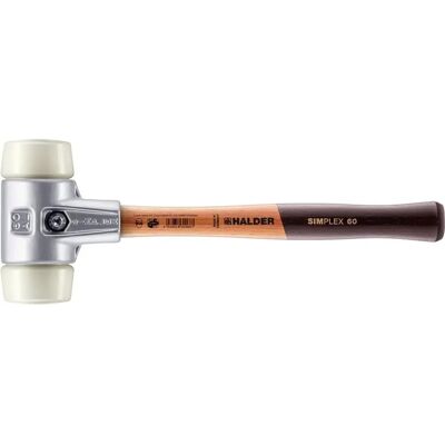 Martillo Halder - Punta de nylon Simplex - Control de impacto - Mango de aluminio - D=60mm Martillo Halder - Punta de nylon Simplex - Control de impacto - Mango de aluminio - D=60mm