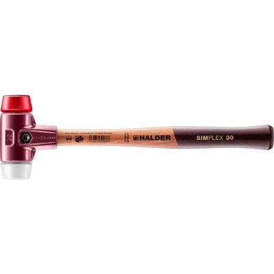 Mazzuolo Simplex Halder - Punte in plastica e superplastica intercambiabili - D30mm a D60mm - Manico in legno ergonomico Mazzuolo Simplex Halder - Punte in plastica e superplastica intercambiabili - D30mm a D60mm - Manico in legno ergonomico