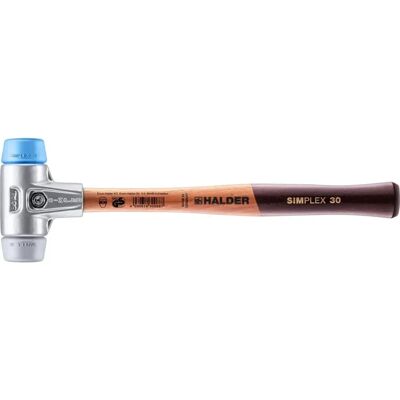 Halder Simplex-Schonhammer - TPE-soft / TPE-medium - Aluminium & Holz - D=30mm Halder Simplex-Schonhammer - TPE-soft / TPE-medium - Aluminium & Holz - D=30mm