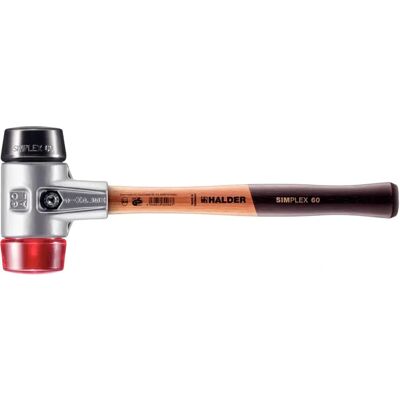 Martillo Simplex Halder - Punta de goma/plástico, carcasa de aluminio, mango de madera - D=60 mm Martillo Simplex Halder - Punta de goma/plástico, carcasa de aluminio, mango de madera - D=60 mm