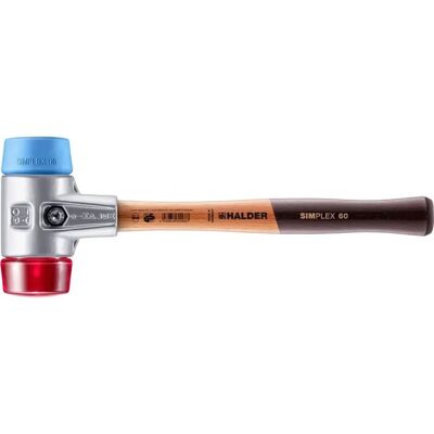 Martillo Halder Simplex Impacto - Punta de TPE blando, carcasa de aluminio, mango de madera - D=60mm Martillo Halder Simplex Impacto - Punta de TPE blando, carcasa de aluminio, mango de madera - D=60mm