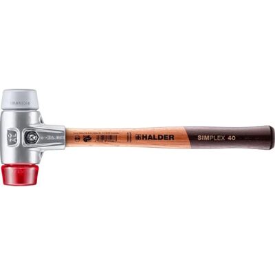 Halder - Mazo de impacto - Punta media TPE/plástico - Carcasa de aluminio - Mango de madera Halder - Mazo de impacto - Punta media TPE/plástico - Carcasa de aluminio - Mango de madera