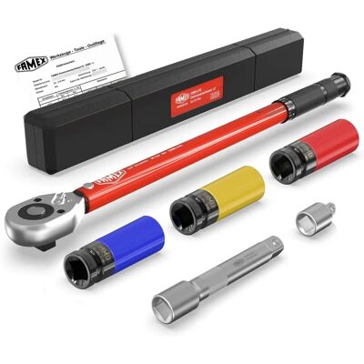 FAMEX Klucz dynamometryczny - 30-210 Nm, 1/2 cal, Czerwony FAMEX Klucz dynamometryczny - 30-210 Nm, 1/2 cal, Czerwony