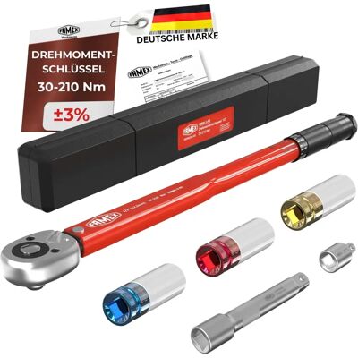 FAMEX Drehmomentschlüssel - 30-210 Nm, 1/2 Zoll, Rot FAMEX Drehmomentschlüssel - 30-210 Nm, 1/2 Zoll, Rot