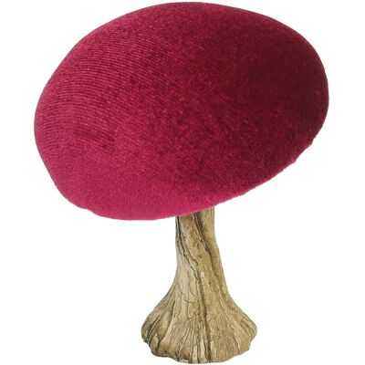 Dekoria - Velvet Mushroom - rubinrot - Dekorationsfigur Dekoria - Velvet Mushroom - rubinrot - Dekorationsfigur