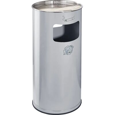 VAR Acier 37L Argent - Cendrier avec seau à déchets VAR Acier 37L Argent - Cendrier avec seau à déchets