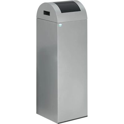 VAR Stahlschrottkorb - 89L Automatikdeckel, Silber & Anthrazit VAR Stahlschrottkorb - 89L Automatikdeckel, Silber & Anthrazit