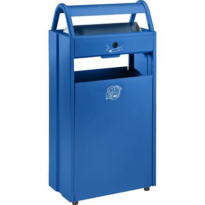 VAR Stahlsammelbehälter mit Aschenbecher und Regendach - 60L VAR Stahlsammelbehälter mit Aschenbecher und Regendach - 60L