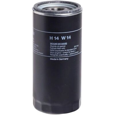 Filtro olio Hengst Filter H14W14 - Spin-on, 139mm di altezza, 76mm di diametro Filtro olio Hengst Filter H14W14 - Spin-on, 139mm di altezza, 76mm di diametro