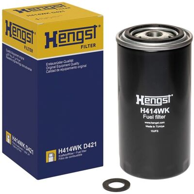Filtro carburante Hengst H414WK D421 - Compatibile con Nissan, Iveco, DAF Filtro carburante Hengst H414WK D421 - Compatibile con Nissan, Iveco, DAF