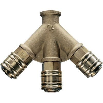 EWO Distribuzione per Attrezzi Pneumatici - Filettatura Interna, Ottone, 3 Attacchi EWO Distribuzione per Attrezzi Pneumatici - Filettatura Interna, Ottone, 3 Attacchi