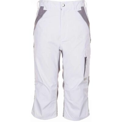 Planam 3/4-Pantalón 2553 Reinweiß/zink - Pantalones de trabajo Planam 3/4-Pantalón 2553 Reinweiß/zink - Pantalones de trabajo