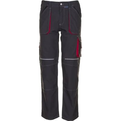 Planam - Pantalones de trabajo - Antracita/Rojo - 106 Planam - Pantalones de trabajo - Antracita/Rojo - 106