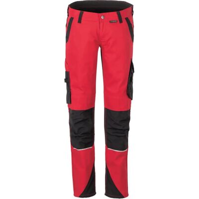 Pantalones de trabajo Planam - Modelo 6410 con inserciones elásticas - Rojo Negro Pantalones de trabajo Planam - Modelo 6410 con inserciones elásticas - Rojo Negro