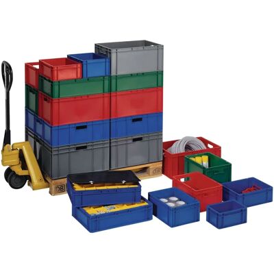 Contenedor apilable Kaiserkraft - 24L - Gris Contenedor apilable Kaiserkraft - 24L - Gris