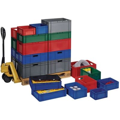 Contenitore impilabile Kaiserkraft Euro - 29L - Blu Contenitore impilabile Kaiserkraft Euro - 29L - Blu