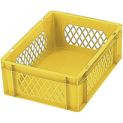 Kaiserkraft Stapelbare Aufbewahrungsbox - 400x300x145mm - Gelb Kaiserkraft Stapelbare Aufbewahrungsbox - 400x300x145mm - Gelb