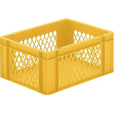 KaiserKraft Caja Apilable - 400x300x175mm - Amarillo - Contenedor de Almacenamiento KaiserKraft Caja Apilable - 400x300x175mm - Amarillo - Contenedor de Almacenamiento