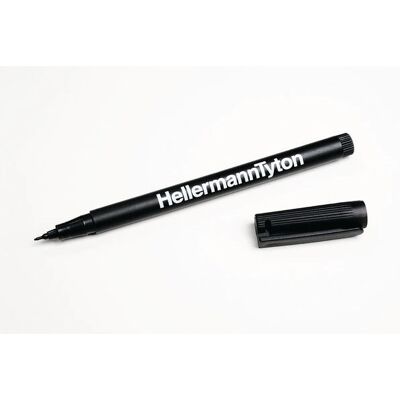 Hellermann Tyton 500-50820 Permanent Marker - Bullet Tip - Zwart - 2 stuks Hellermann Tyton 500-50820 Permanent Marker - Bullet Tip - Zwart - 2 stuks