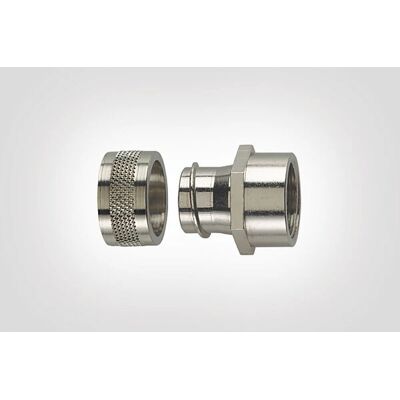 HellermannTyton Conector de tubo metálico M20 Niquelado - Conector de tubo HellermannTyton Conector de tubo metálico M20 Niquelado - Conector de tubo