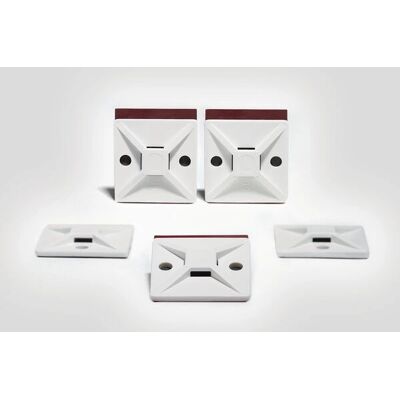 Hellermann Tyton MB4APT-I-PA66-WH - Support de fixation adhésif - Blanc - Publicité Hellermann Tyton MB4APT-I-PA66-WH - Support de fixation adhésif - Blanc - Publicité