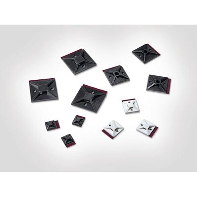 Hellermann Tyton MB5APT-A Poliamida negra - Base para bridas - 100 unidades Hellermann Tyton MB5APT-A Poliamida negra - Base para bridas - 100 unidades