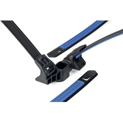HellermannTyton 156-04098 Correa para cables - Negro, Azul - 125 pz HellermannTyton 156-04098 Correa para cables - Negro, Azul - 125 pz