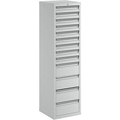 Kaiserkraft Stahlschrank mit 13 Schubladen - Grau Kaiserkraft Stahlschrank mit 13 Schubladen - Grau
