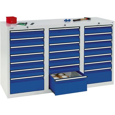 KaiserKraft Stahl Schubladenschrank - 900x1500x500mm, 21 Schubladen KaiserKraft Stahl Schubladenschrank - 900x1500x500mm, 21 Schubladen