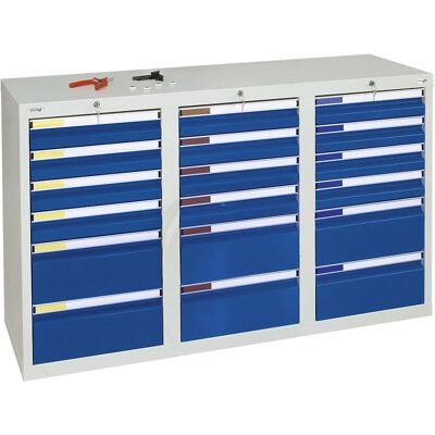 KaiserKraft Gabinete de Cajones de Acero - Gris y Azul Genciana - Muebles de Almacenamiento KaiserKraft Gabinete de Cajones de Acero - Gris y Azul Genciana - Muebles de Almacenamiento