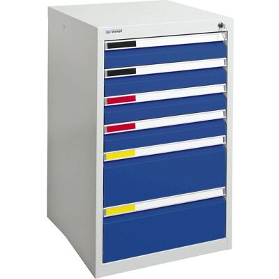 Kaiserkraft Gris Luminoso / Azul Genciana 6 Cajones Archivador Kaiserkraft Gris Luminoso / Azul Genciana 6 Cajones Archivador