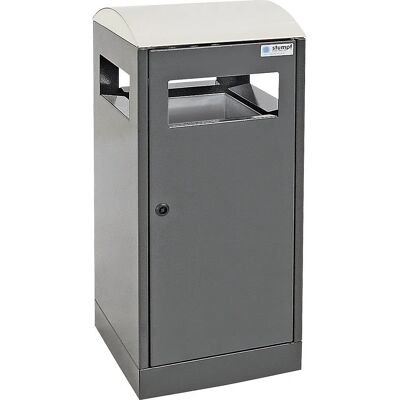 Kaiserkraft Contenedor de basura exterior - 40L, Antracita, Acero - Outdoor Waste Bin Kaiserkraft Contenedor de basura exterior - 40L, Antracita, Acero - Outdoor Waste Bin