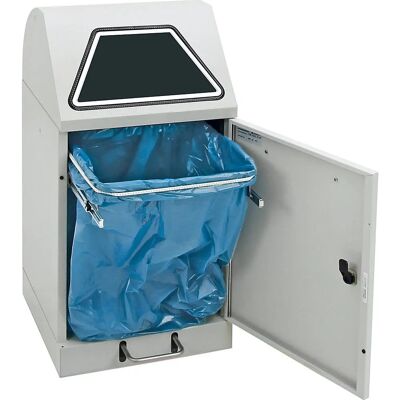Kaiserkraft Contenedor de reciclaje - 45L, Pedal, Acero, Silencioso, Codificación de colores Kaiserkraft Contenedor de reciclaje - 45L, Pedal, Acero, Silencioso, Codificación de colores