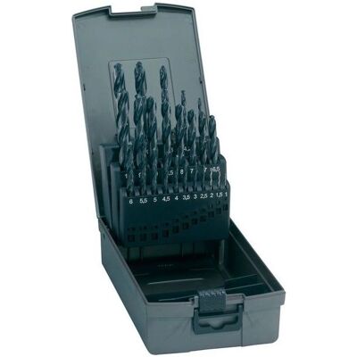 GUHRING Bohrer-Set - 25 Stück, Schnellarbeitsstahl, Präzisionsschliff, DIN 338, Spiralbohrer - Typ N GUHRING Bohrer-Set - 25 Stück, Schnellarbeitsstahl, Präzisionsschliff, DIN 338, Spiralbohrer - Typ N