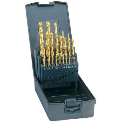 Set di punte GUHRING - Acciaio rapido, TiN, 25 pezzi Set di punte GUHRING - Acciaio rapido, TiN, 25 pezzi
