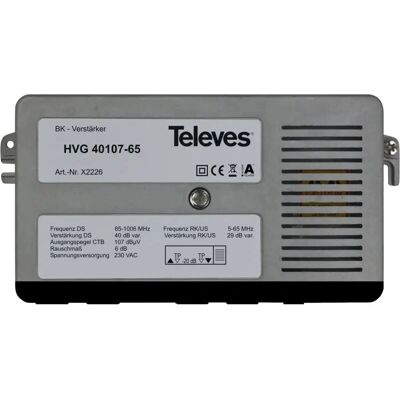 Amplificateur de signal TV Televes HVG40107-65 - 85-1006 MHz - Publicité Amplificateur de signal TV Televes HVG40107-65 - 85-1006 MHz - Publicité
