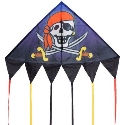 HQ Kites KITE DELTA JOLLY ROGER - 140cm x 95cm - Prêt à voler - Cerf-volant - Publicité HQ Kites KITE DELTA JOLLY ROGER - 140cm x 95cm - Prêt à voler - Cerf-volant - Publicité
