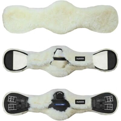PASSIER - PASSIERBLU Wave - Lammfell - Natur - Saddle Girth Cover PASSIER - PASSIERBLU Wave - Lammfell - Natur - Saddle Girth Cover