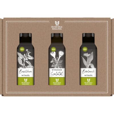 Ölmühle Solling - Regionale Klassiker 3 x 100 ml - Basilikum - Würzöl-Set Ölmühle Solling - Regionale Klassiker 3 x 100 ml - Basilikum - Würzöl-Set