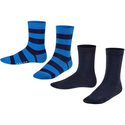 Falke Modell Happy Stripe Socken - Kinder Schwarz Falke Modell Happy Stripe Socken - Kinder Schwarz