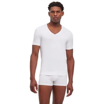 Falke Weiß V-Ausschnitt T-Shirt 2er Pack - T-Shirt Falke Weiß V-Ausschnitt T-Shirt 2er Pack - T-Shirt