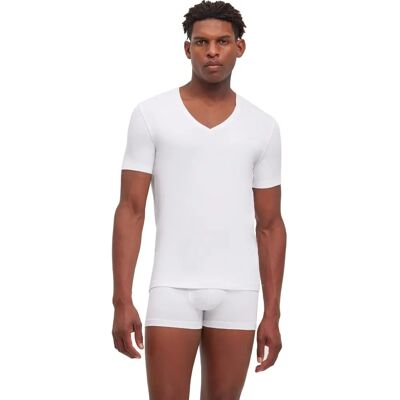 Falke Weiß V-Ausschnitt T-Shirt 2er Pack - T-Shirt Falke Weiß V-Ausschnitt T-Shirt 2er Pack - T-Shirt