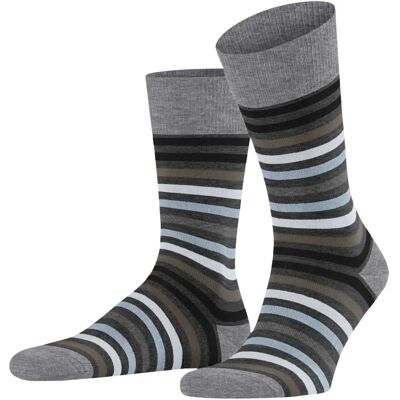 Skarpety w paski szare Merino Wool Falke duże - Skarpety Skarpety w paski szare Merino Wool Falke duże - Skarpety