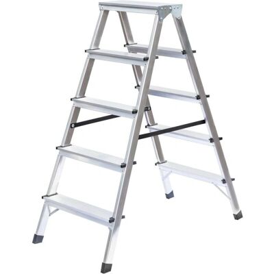 Munk Günzburger Steigtechnik - Stehleiter 2x6 Stufen, Aluminium - Aluminium-Stehleiter Munk Günzburger Steigtechnik - Stehleiter 2x6 Stufen, Aluminium - Aluminium-Stehleiter