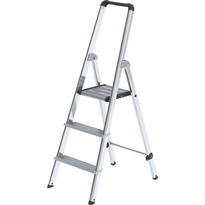 MUNK Aluminiumleiter - 3 Stufen, Ergonomisch, Klappbar - Leiter MUNK Aluminiumleiter - 3 Stufen, Ergonomisch, Klappbar - Leiter