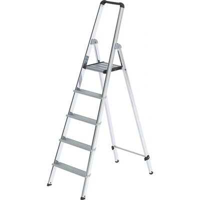 MUNK Aluminium Stehleiter, 5 Sprossen - Leiter MUNK Aluminium Stehleiter, 5 Sprossen - Leiter