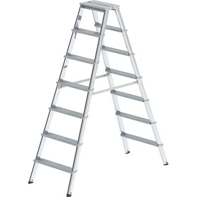 MUNK Aluminium-Trittleiter - Beidseitig, 2x7, 3250mm MUNK Aluminium-Trittleiter - Beidseitig, 2x7, 3250mm